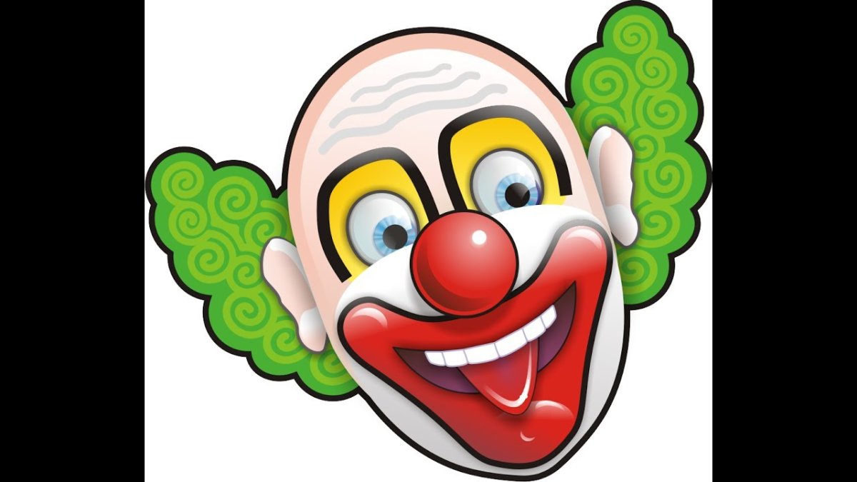 Смайл клоуна на черном фоне