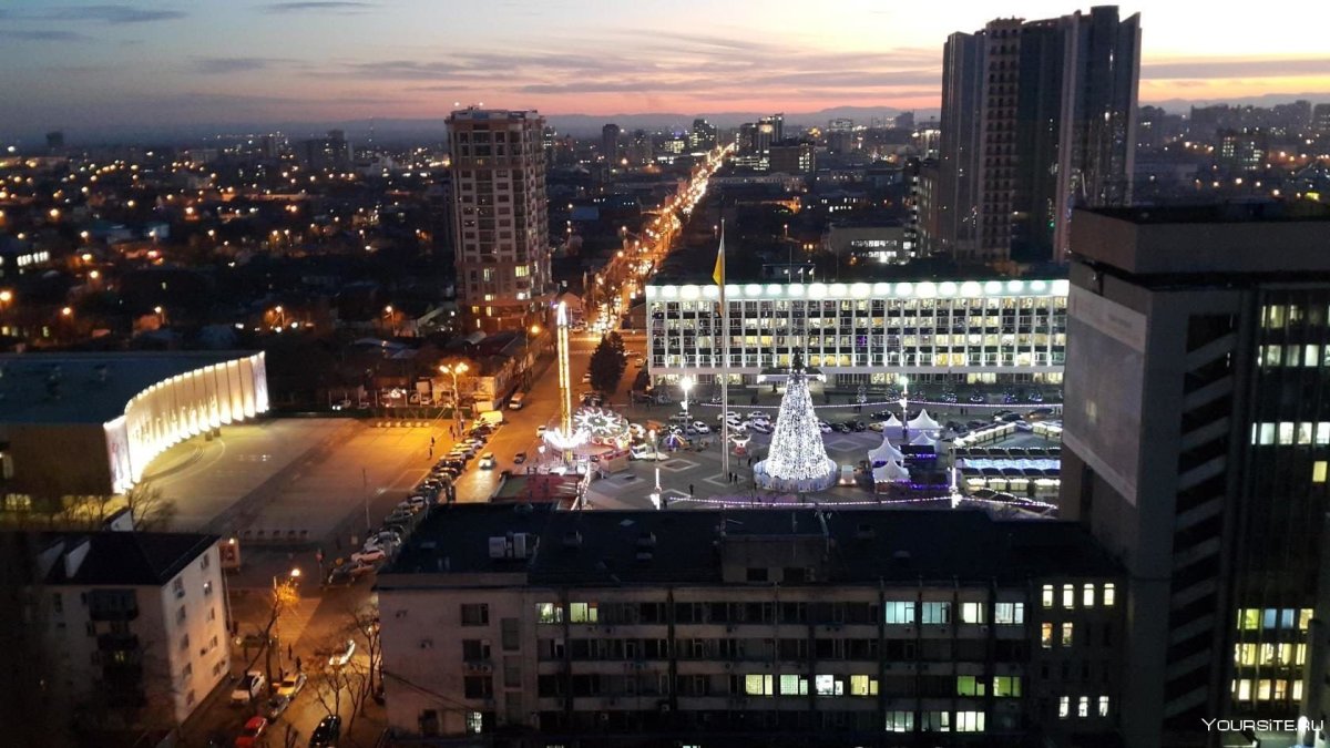 Краснодар Театральная площадь вид сверху