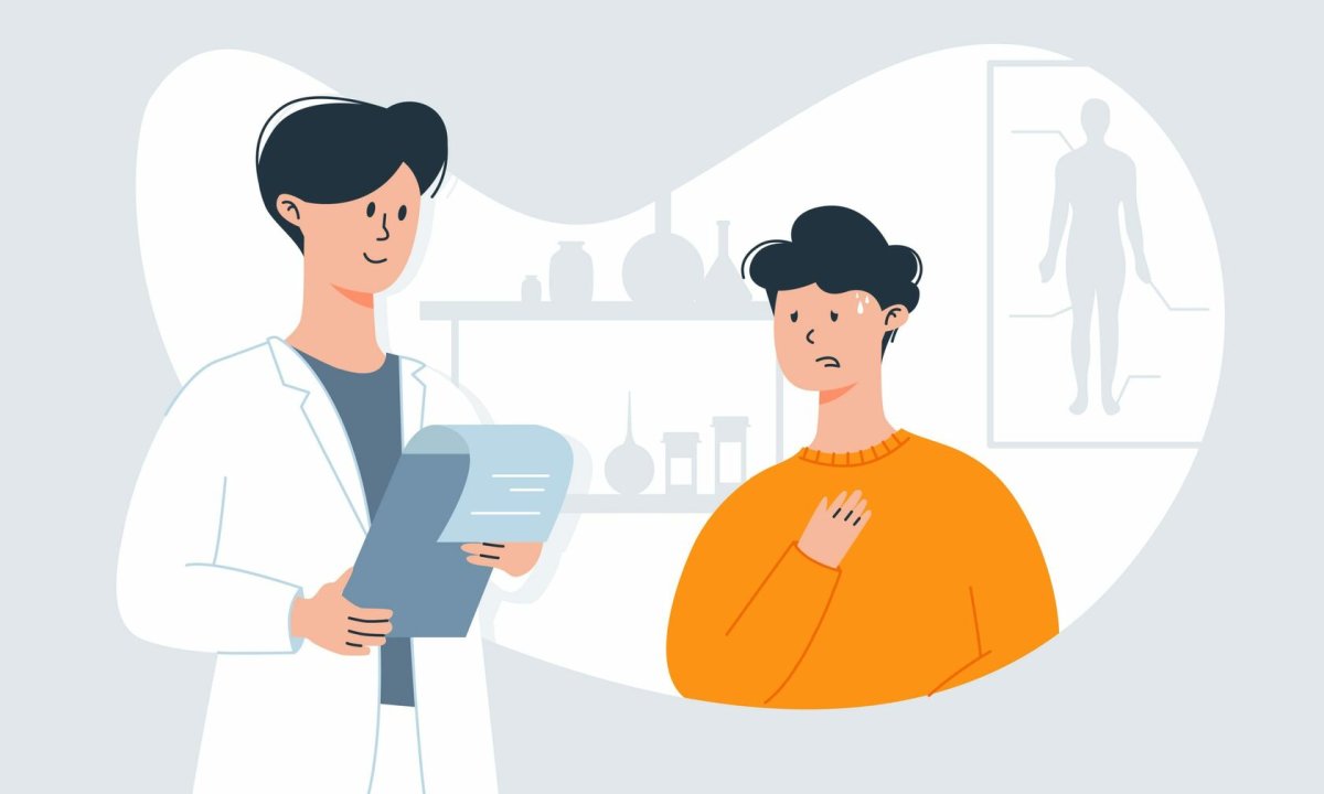 Врач и пациент вектор