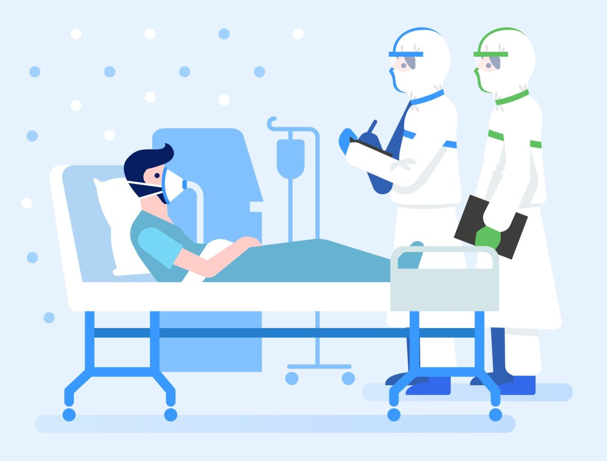 Пациент в больнице вектор