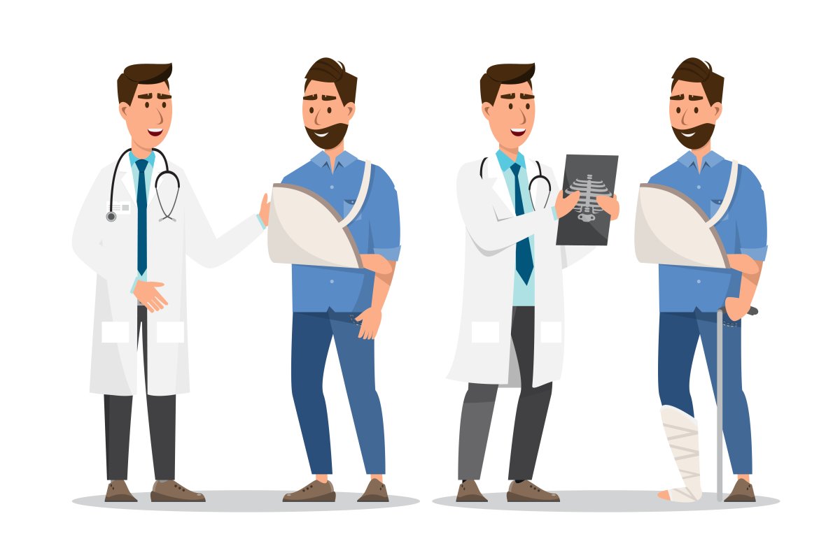 Доктор и пациент вектор