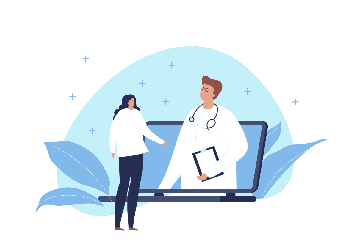 Врач и пациент инфографика