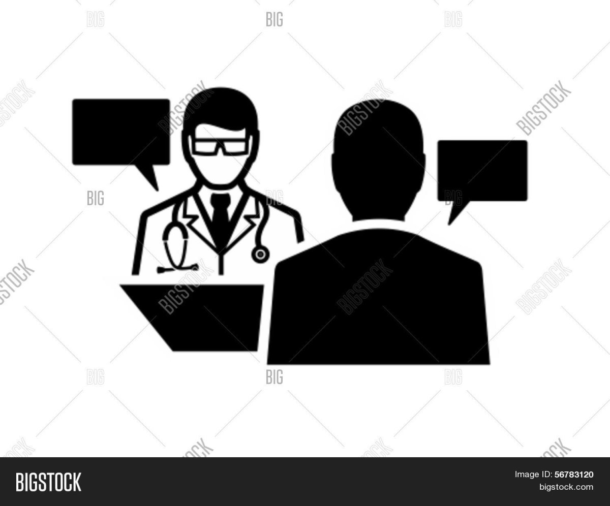 Врач и пациент иконка