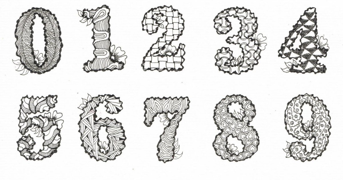 Цифры наложенные друг на друга