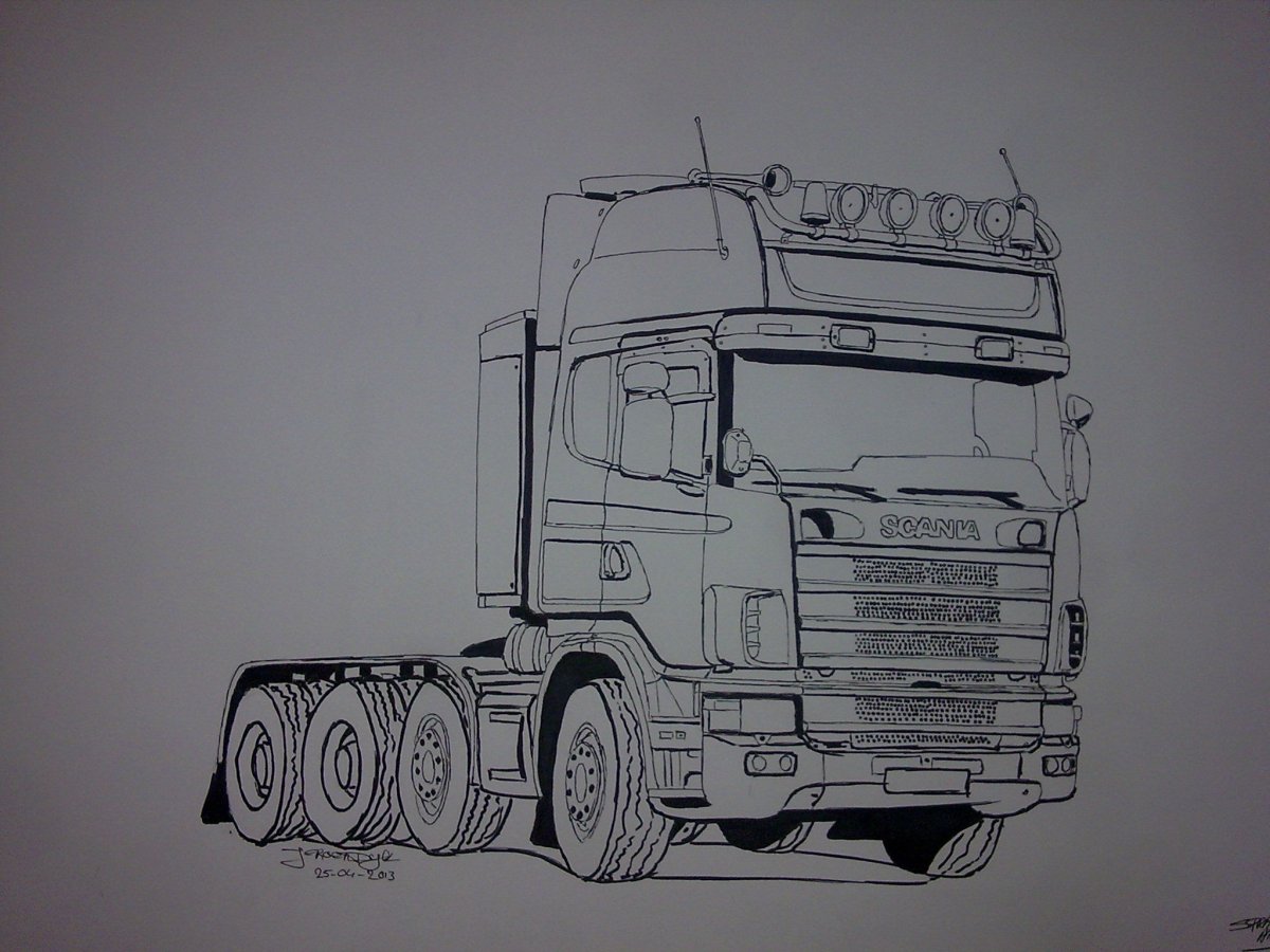 Эскиз фуры Скания