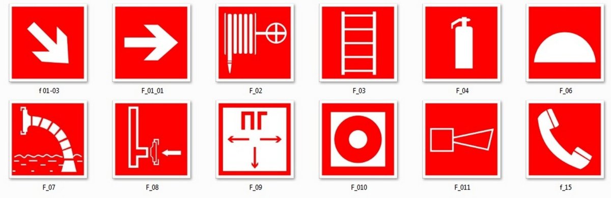 Знаки пожарной безопасности