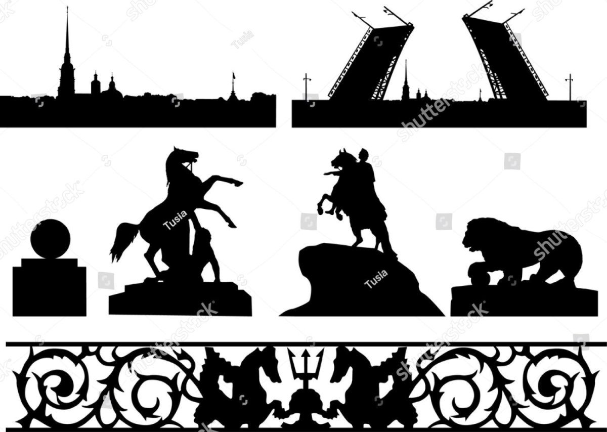 Силуэт Адмиралтейства Санкт-Петербурга для детей