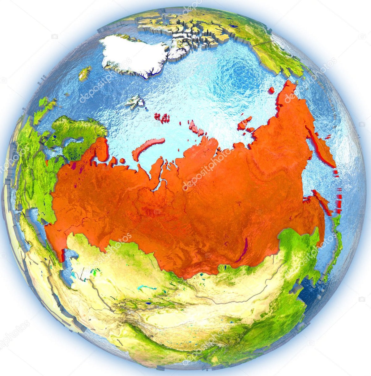 Россия на земном шаре