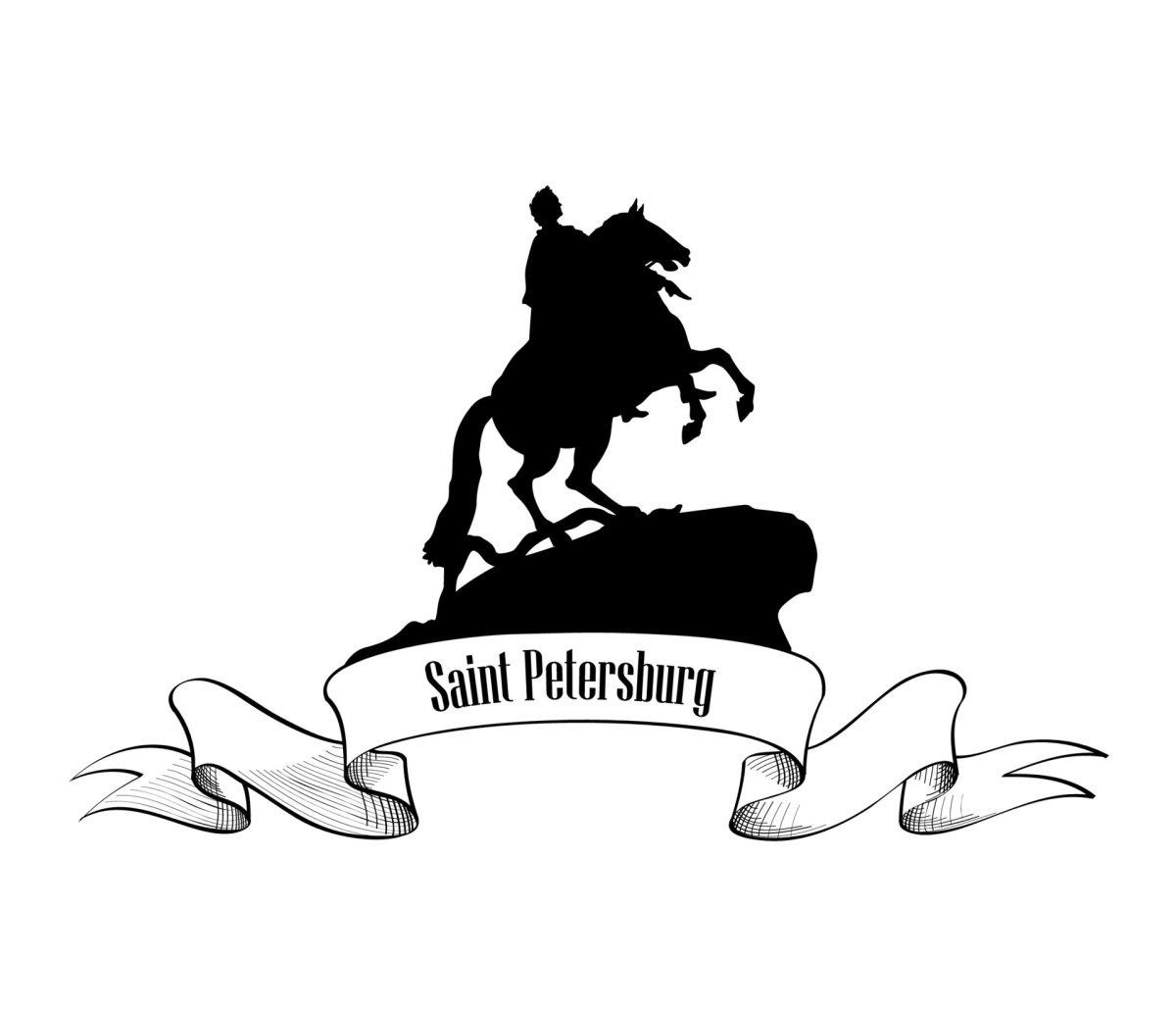 Памятник Петру 1 в Санкт-Петербурге Vektor