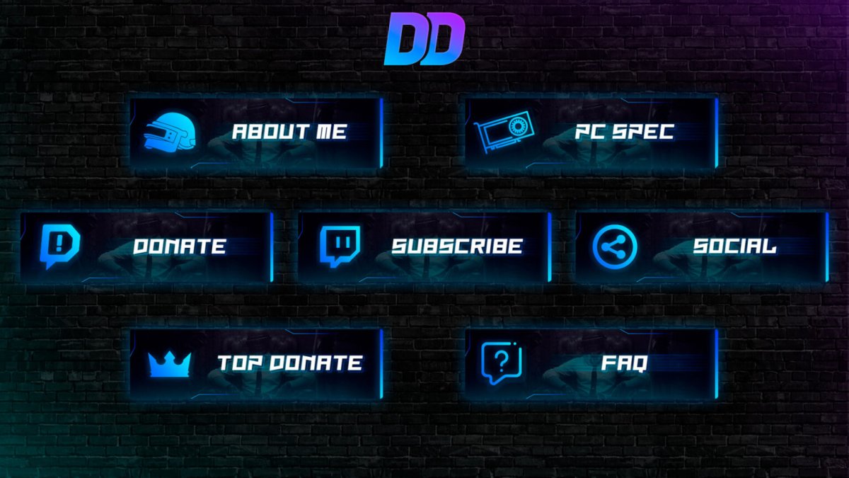 Баннеры для Твича кнопки