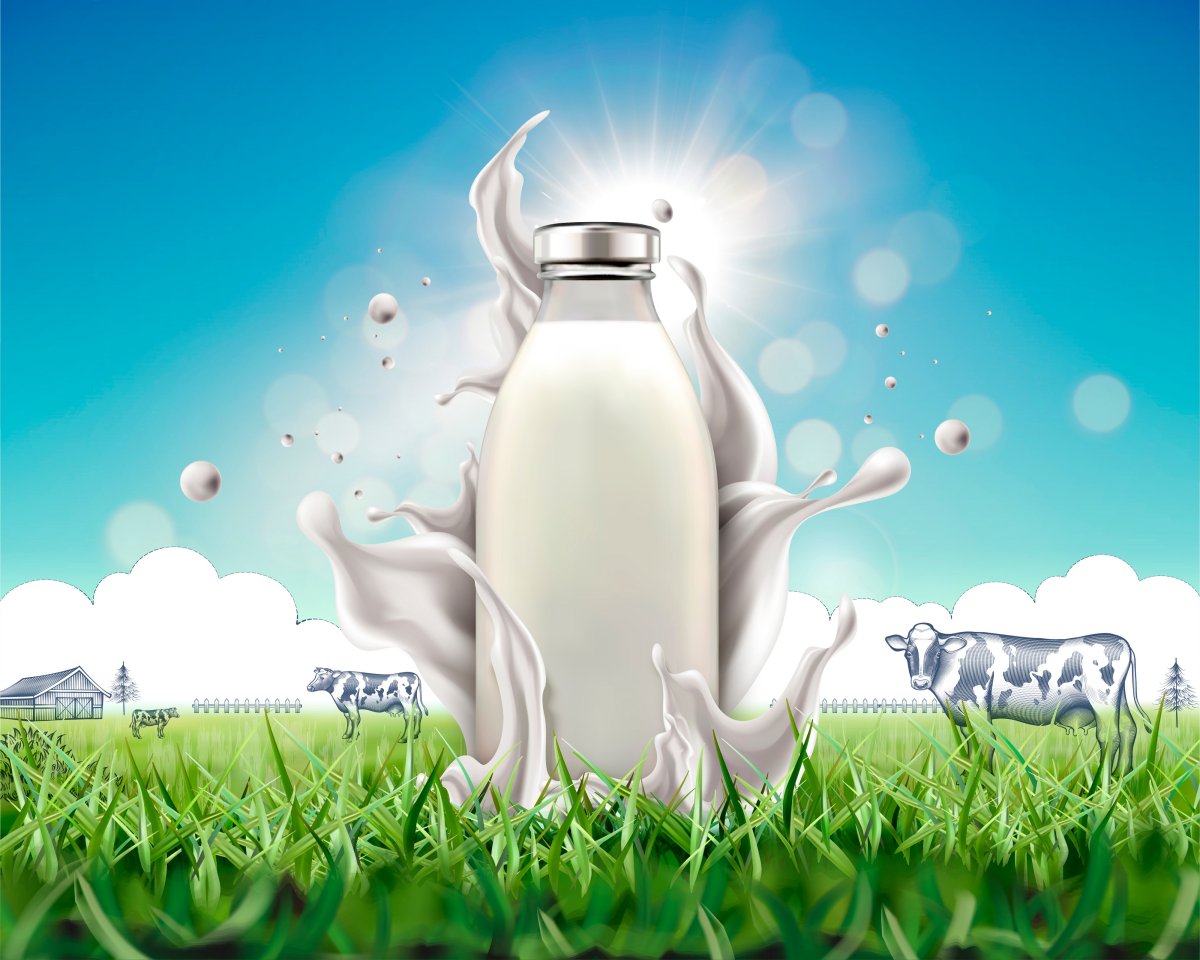 Рекламный плакат молока