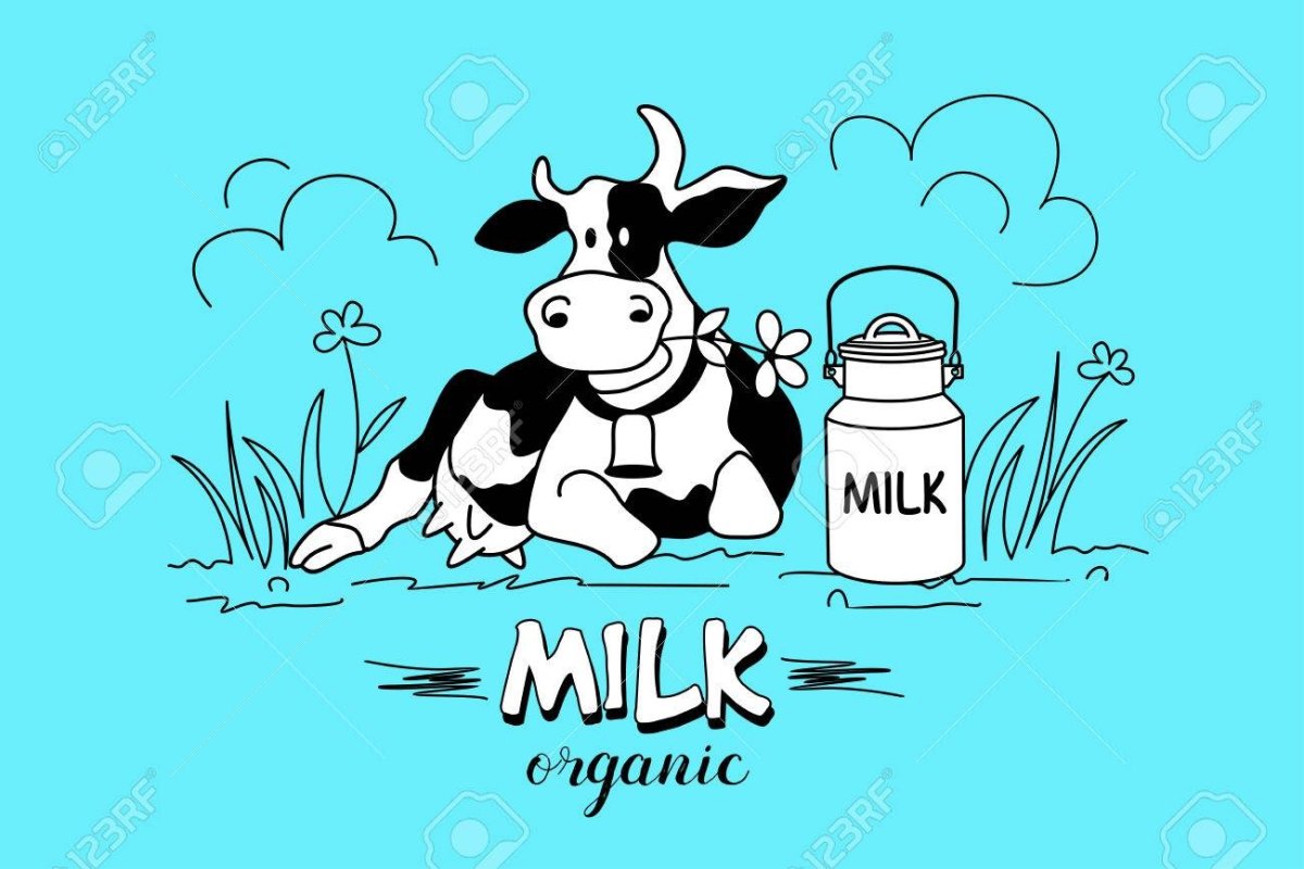 Реклама молока черно белая