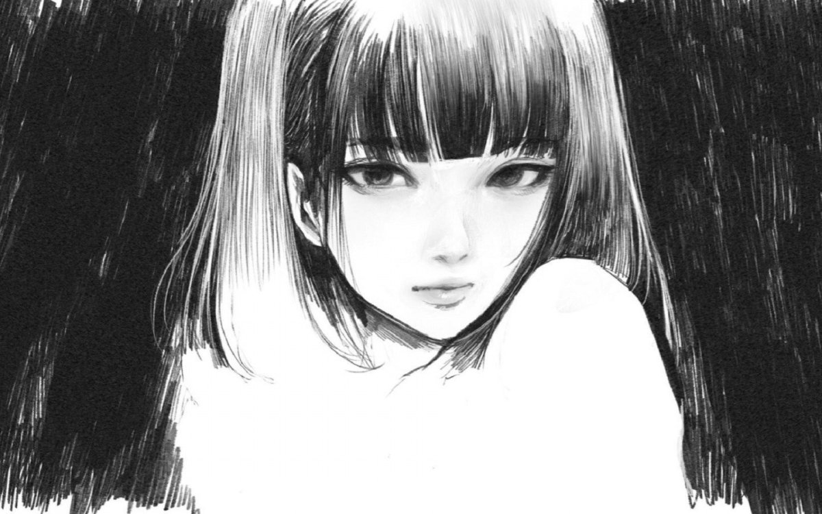 Длинные волосы арт