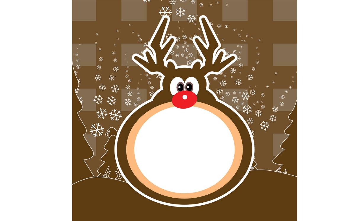 Новогодний олень в круге