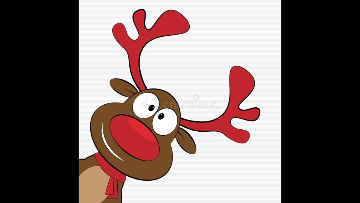 Олень выглядывает