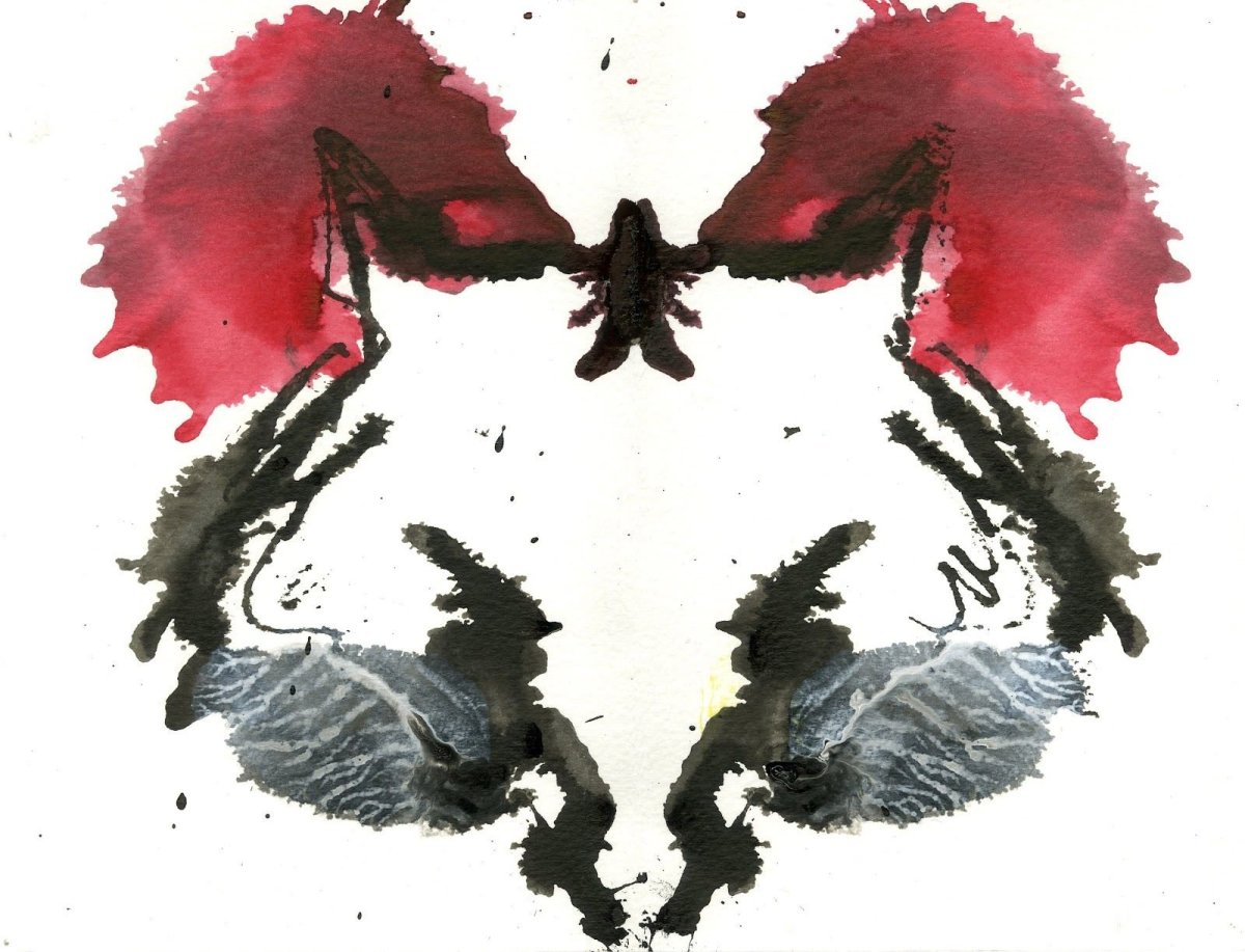 Чернильные пятна Роршаха 1 карточка