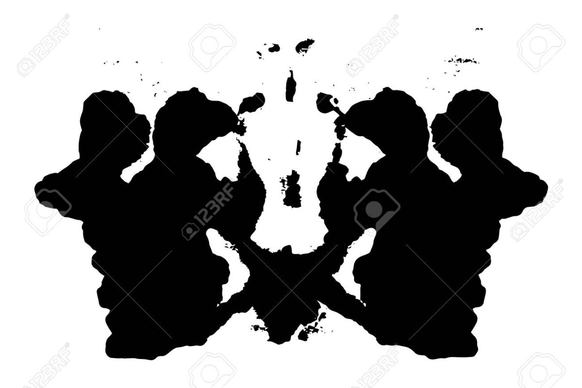 Пятна Роршаха на прозрачном фоне для фотошопа