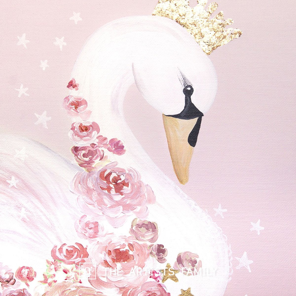 Как нарисовать лебедя и приклеить на маску