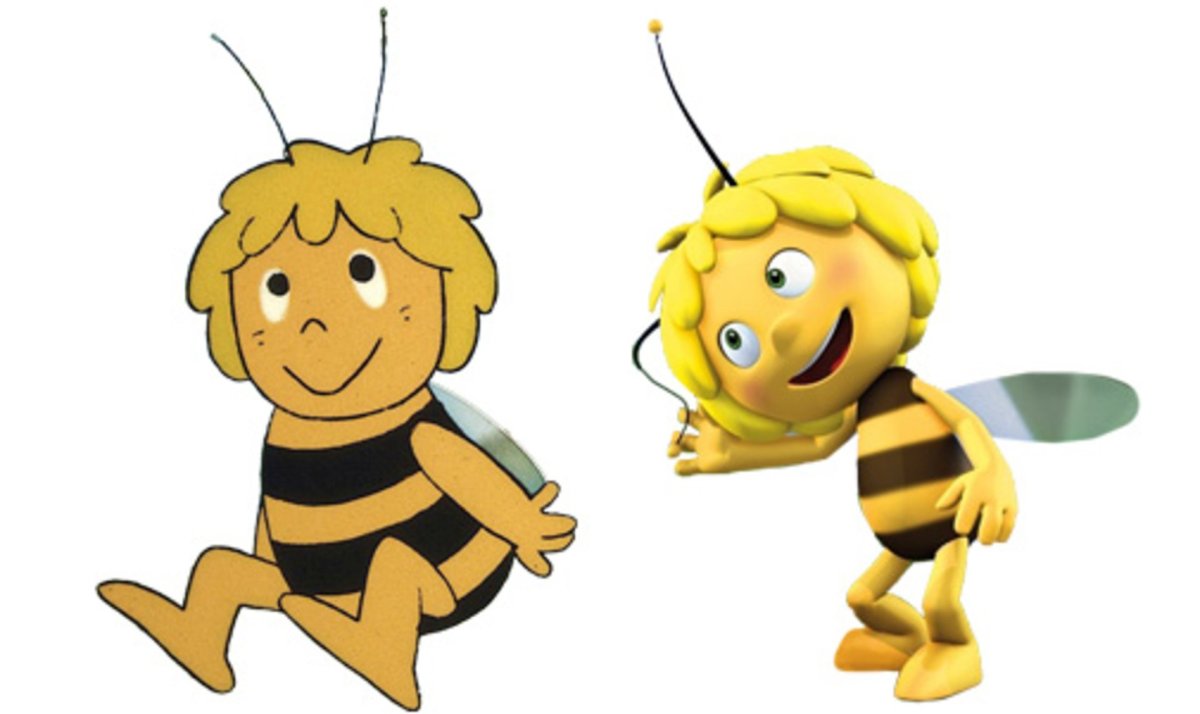 Пчелка Майя на белом фоне