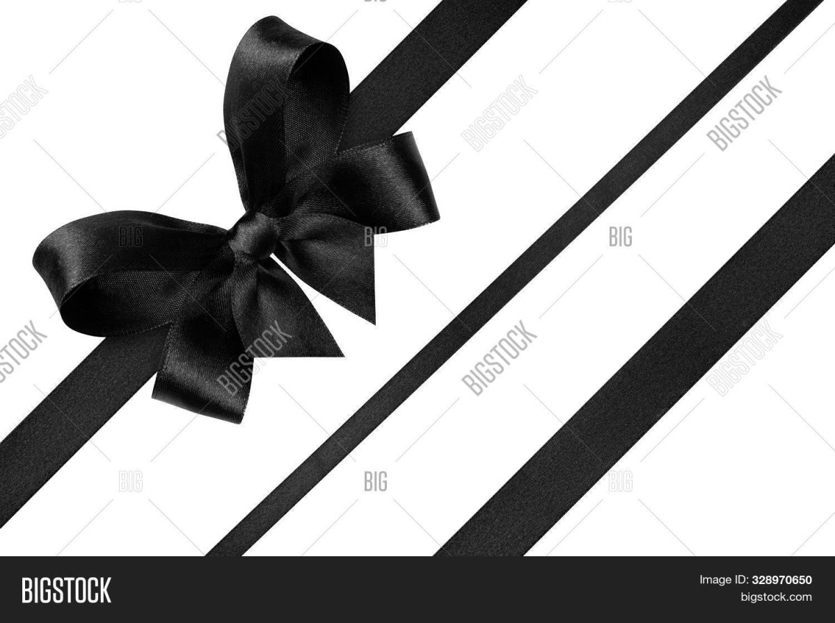 Сделать подарок с черной лентой