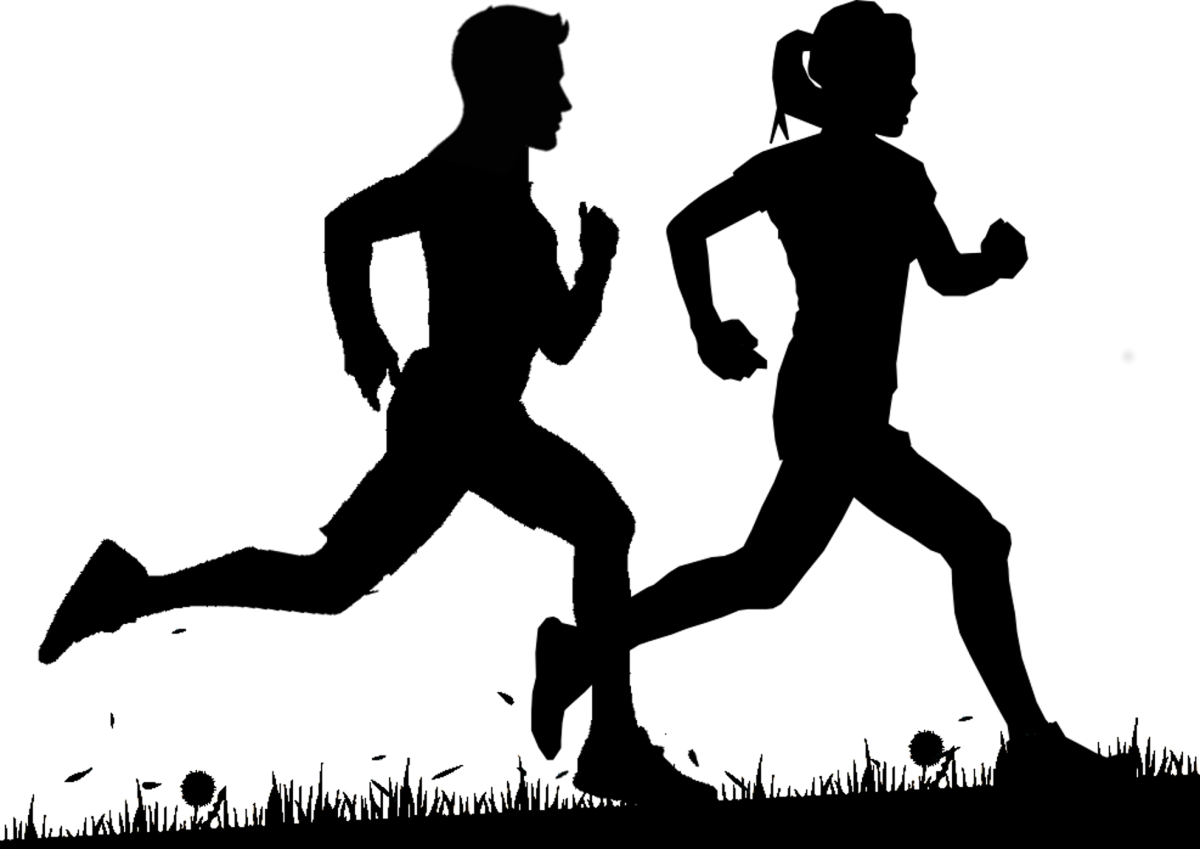 Фитнес силуэт мужской и женский