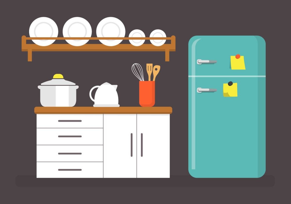 Кухонная мебель вектор