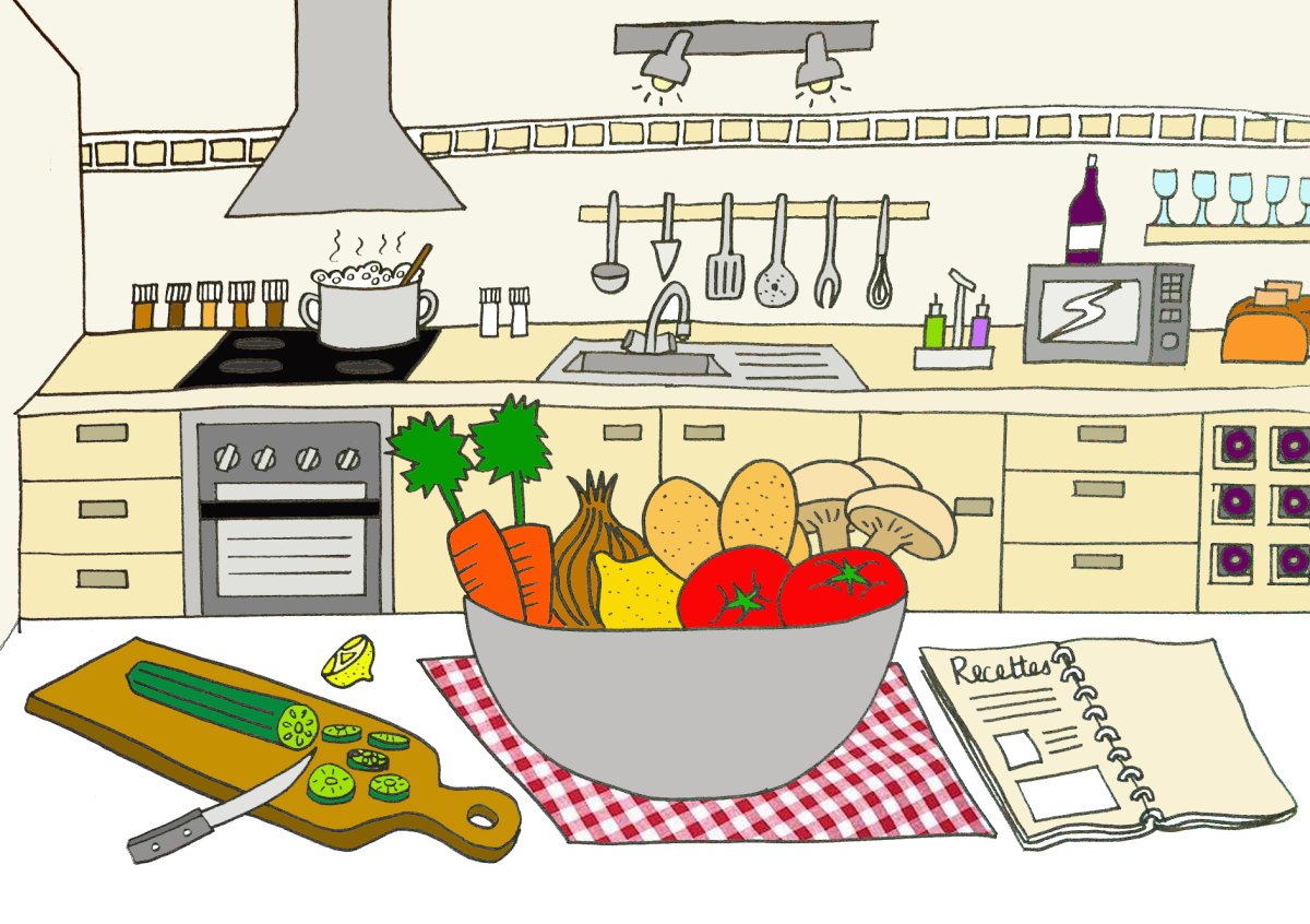 Американская кухня рисунок