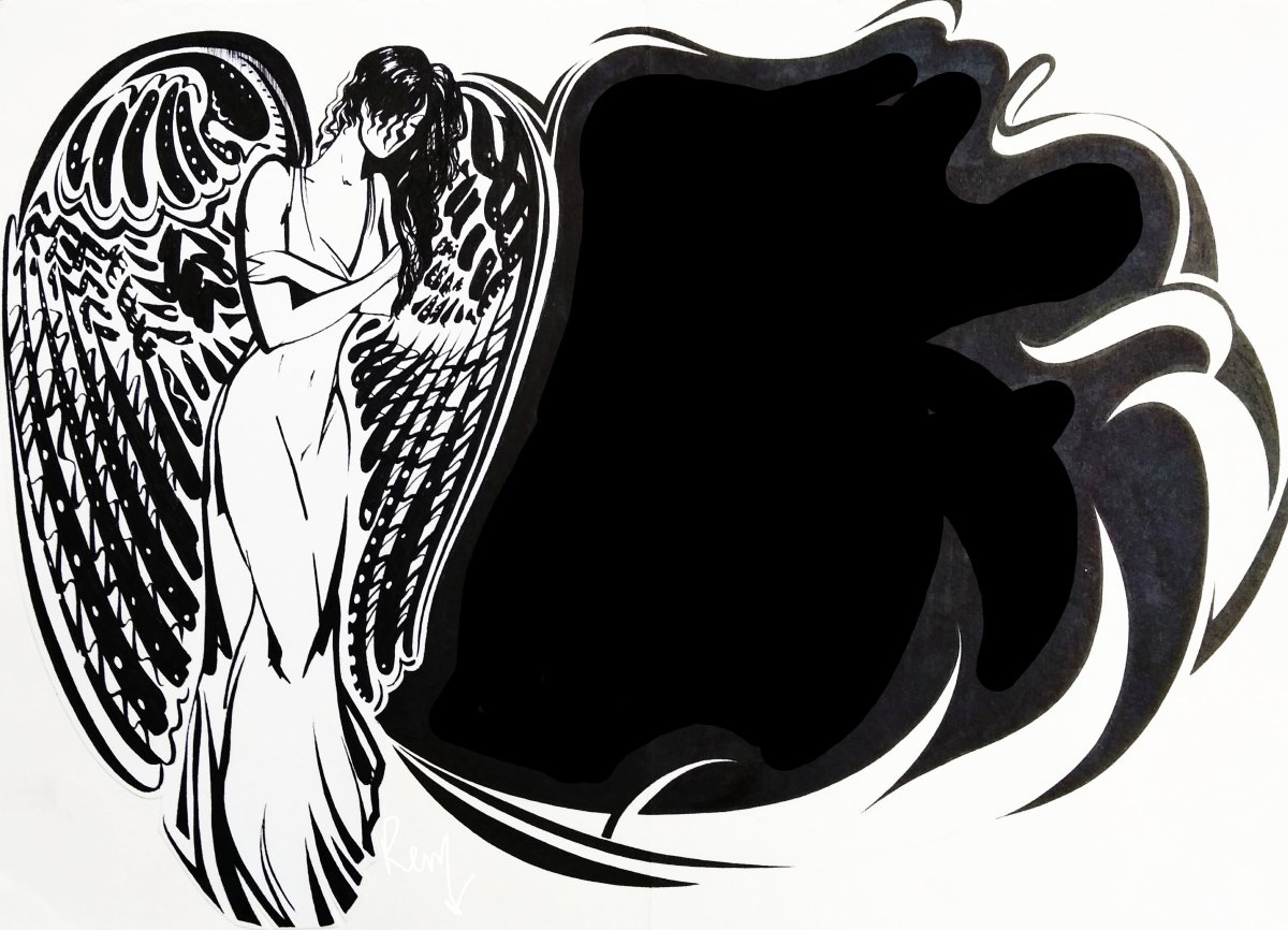 Ангел рисунок карандашом для срисовки