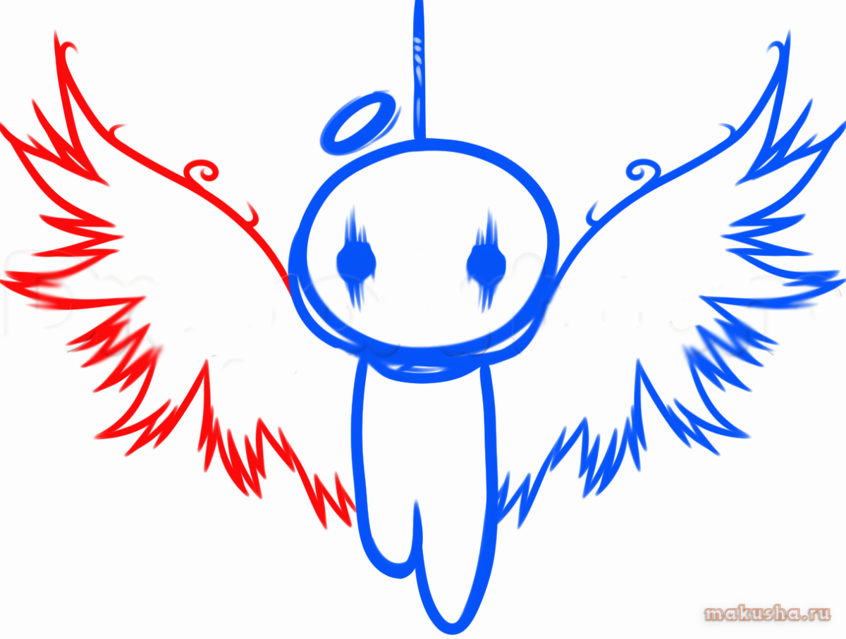 Рисунки для срисовки аниме ангелы