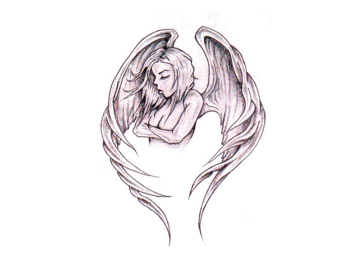 Ангел карандашом