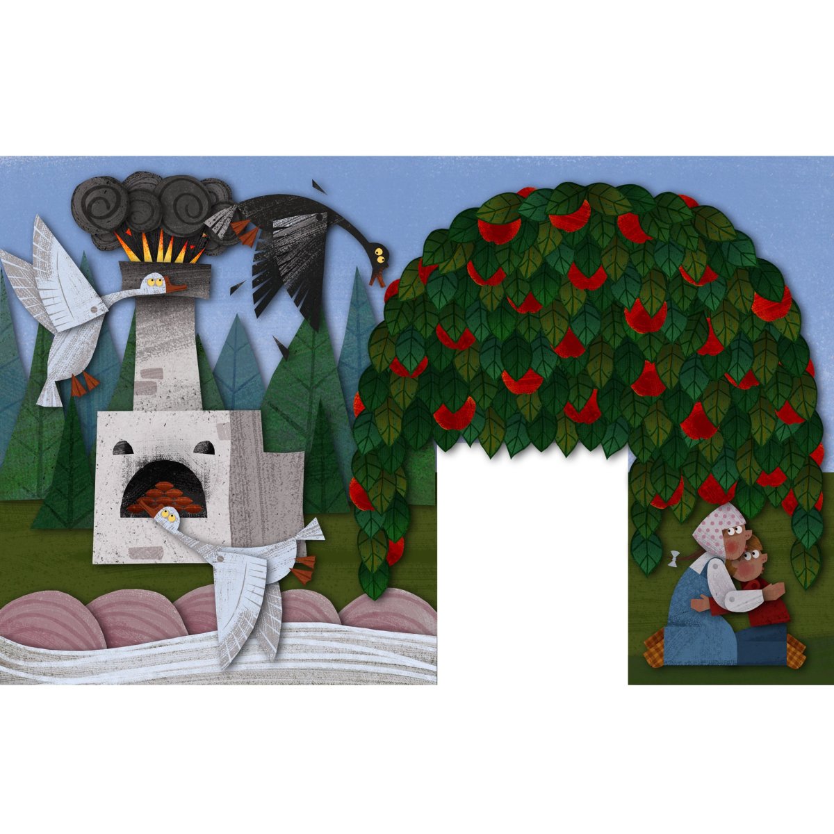 Сказка гуси лебеди картинки раскраски