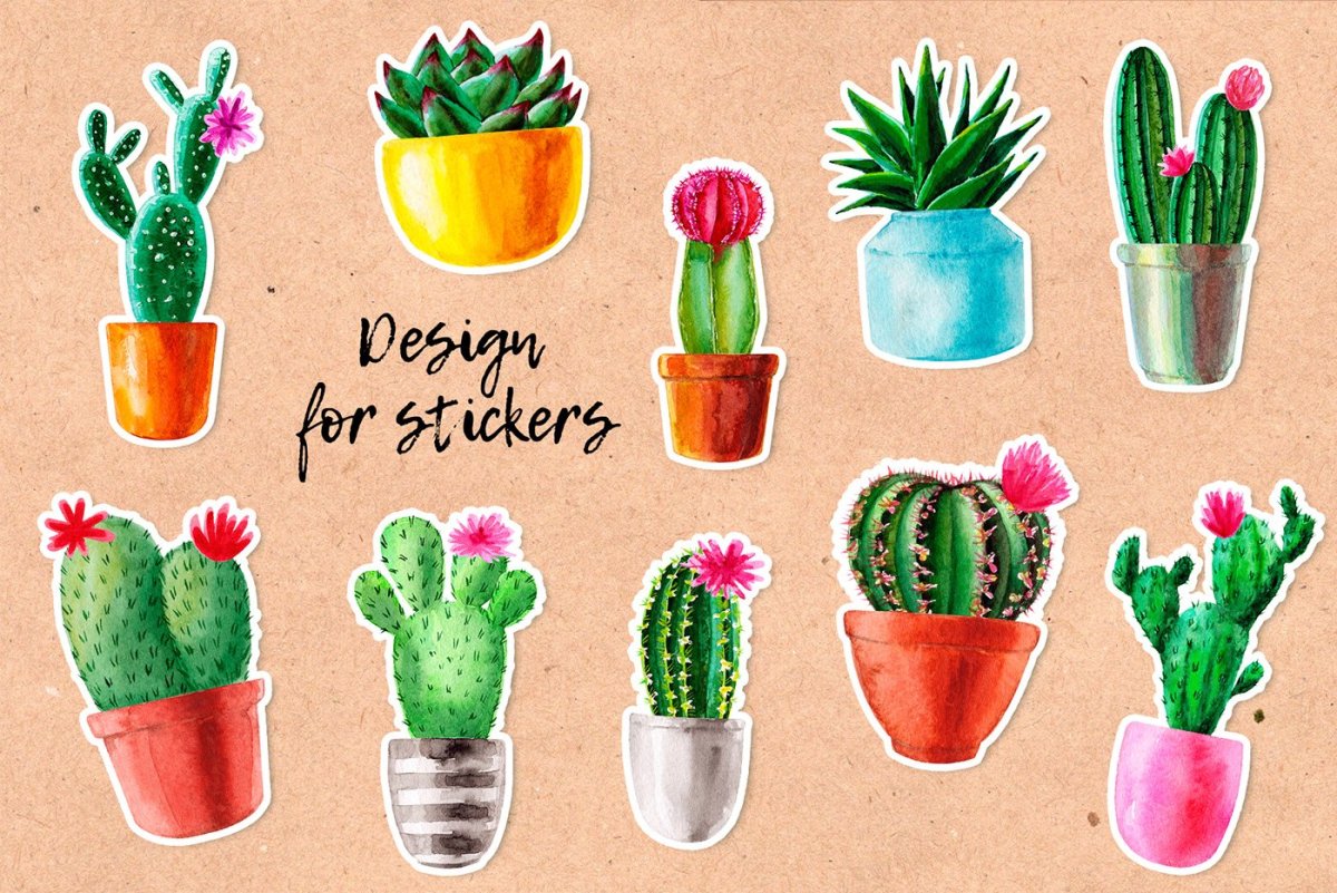 Кактус рисунок для срисовки