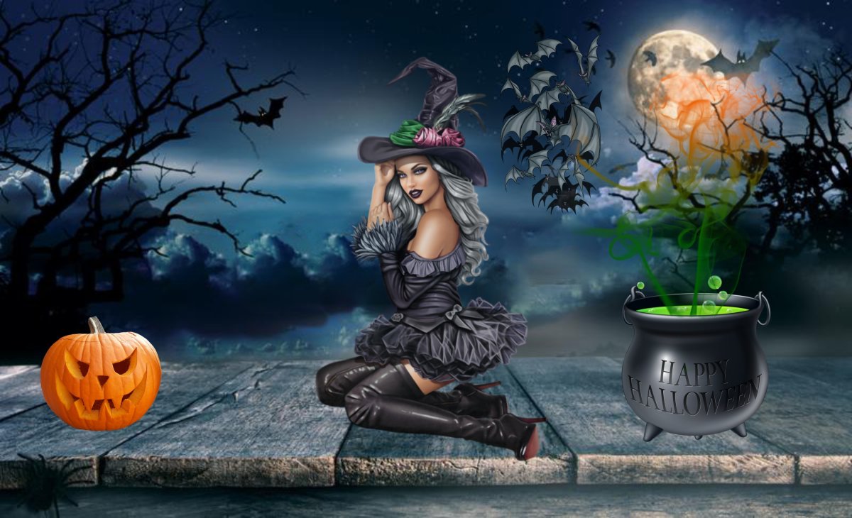 Ведьма на Хэллоуин