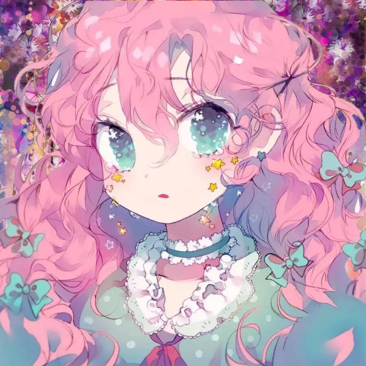 Аниме девочка с кудрявыми волосами