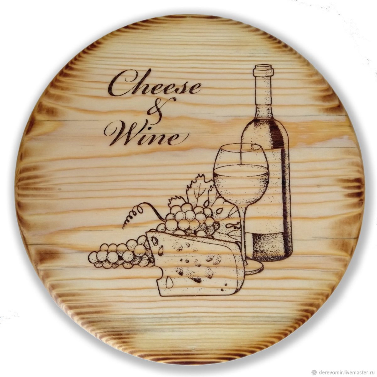 Гравировка доски для сыра