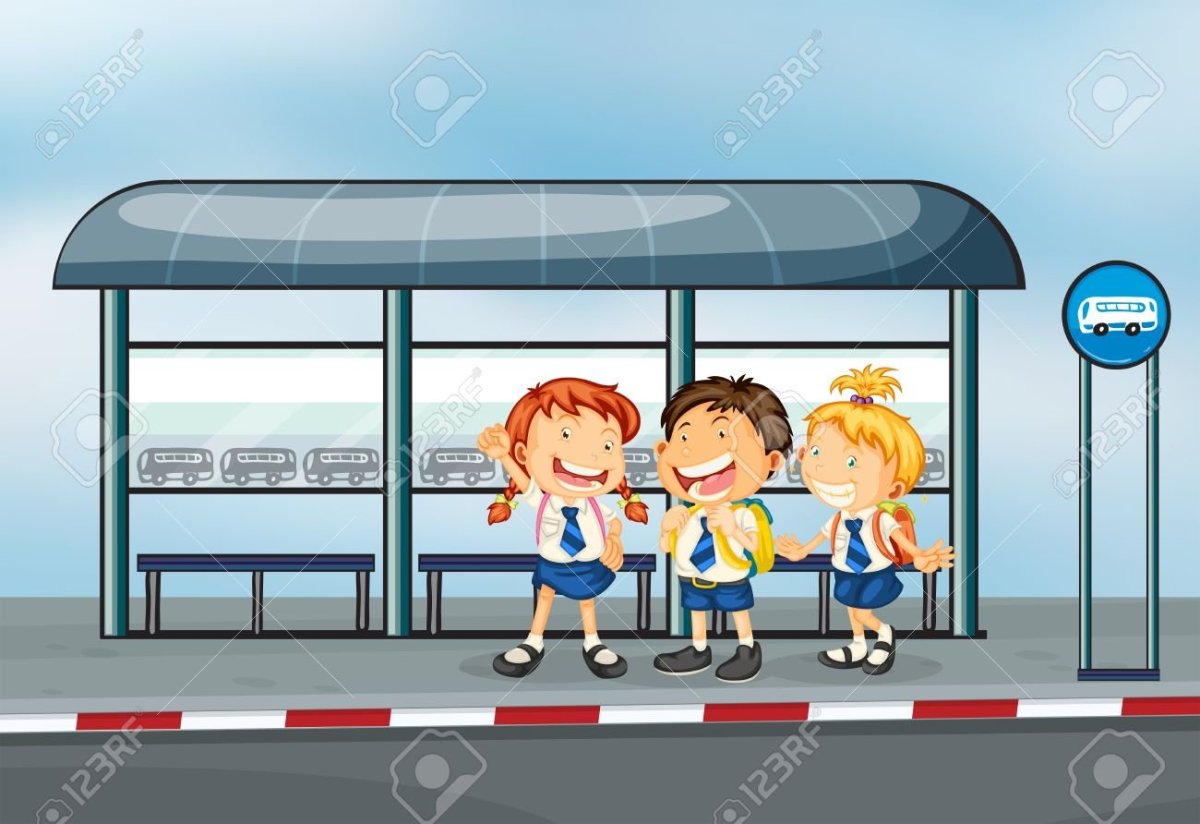 Автобусная остановка для детей