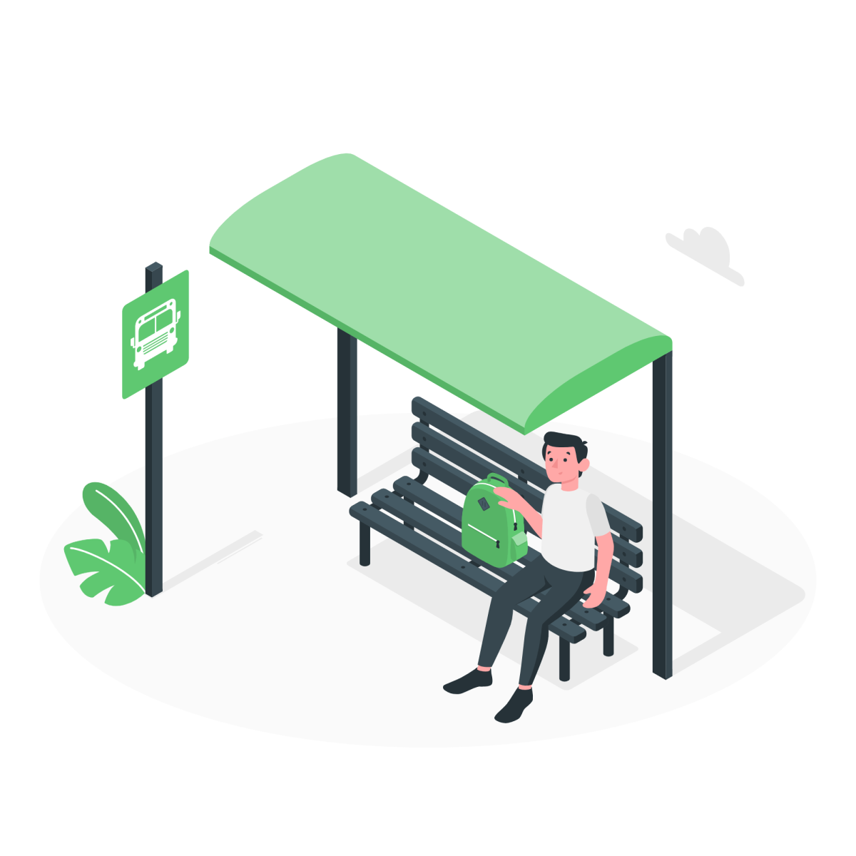 Автобусная остановка для детей