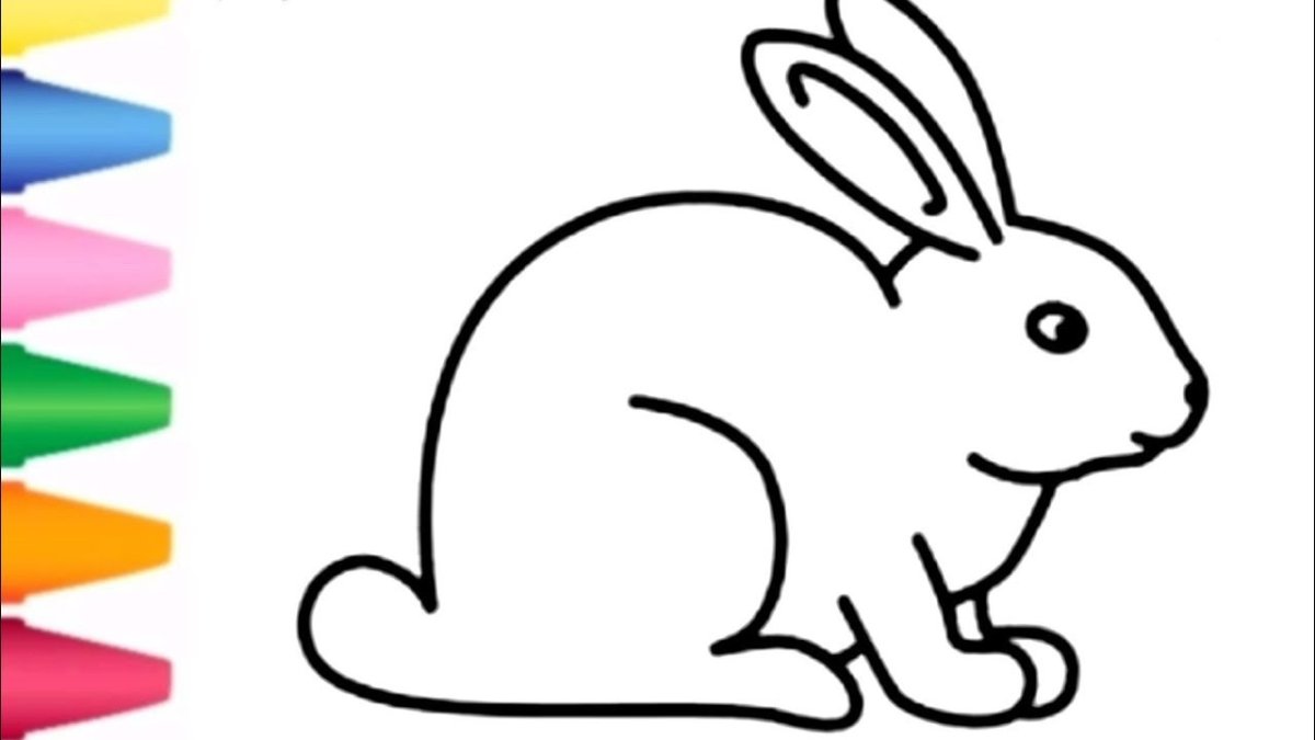 Кролик раскраска для детей