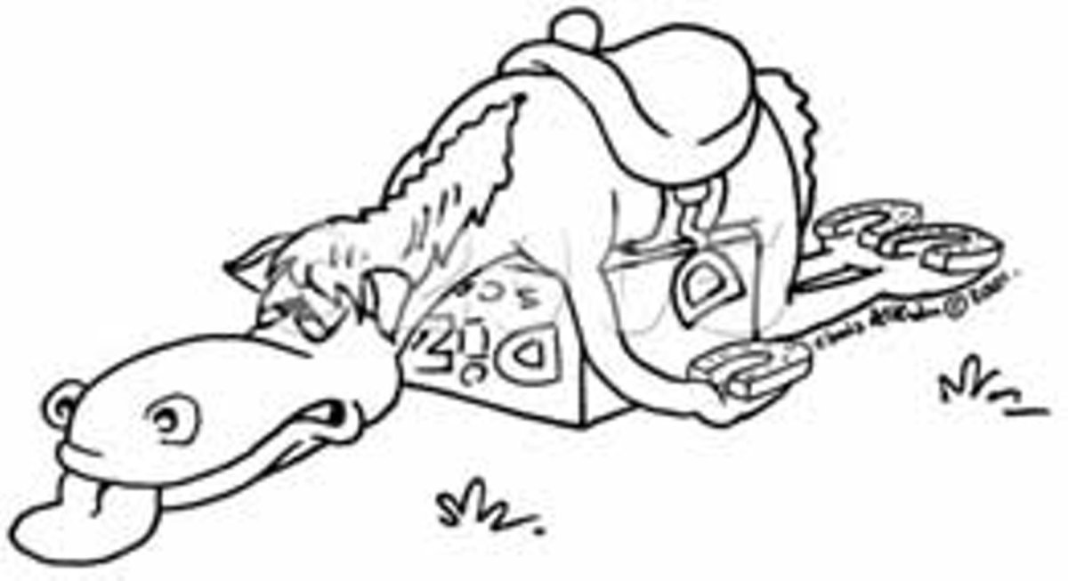 Уставшая лошадь рисунок