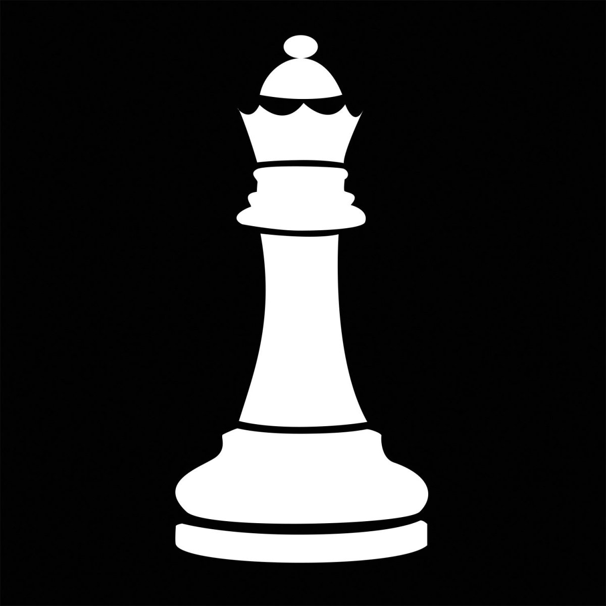 Шахматная фигура ферзь контур