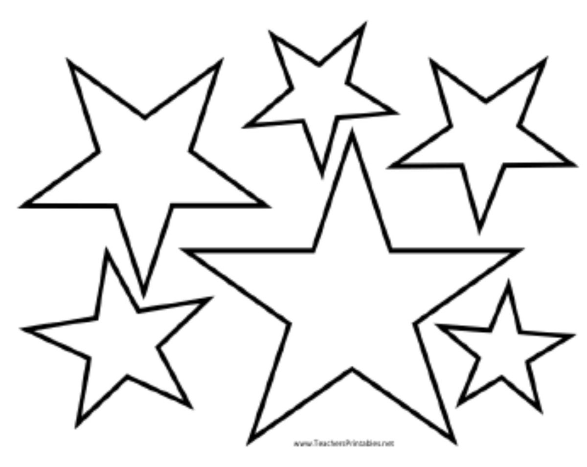 Звёздочки трафареты для вырезания