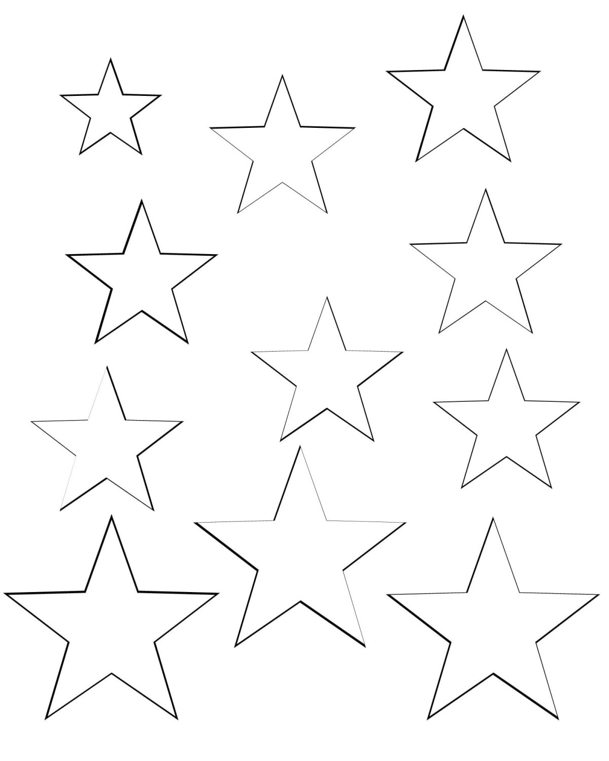 Трафарет звезды