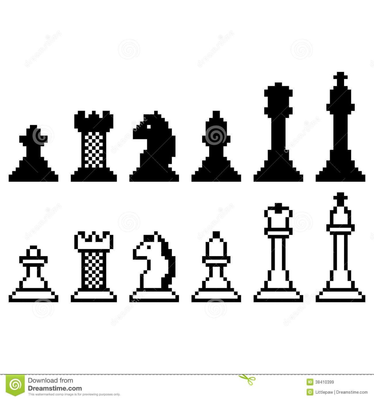 Пиксельные шахматные фигуры