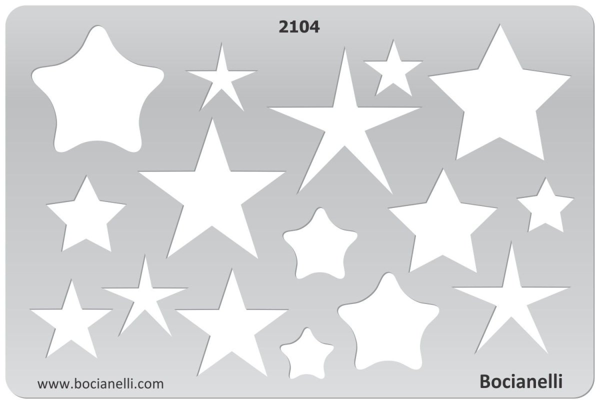 Трафареты звёздочек разных размеров