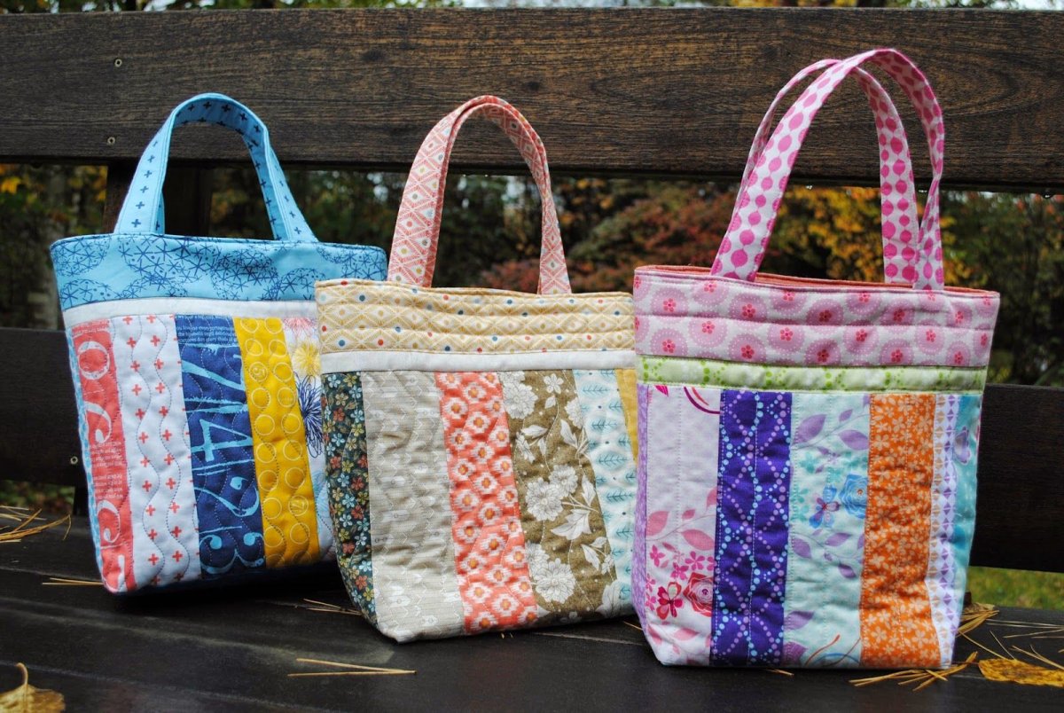 Сумка тоут стеганая пэчворк