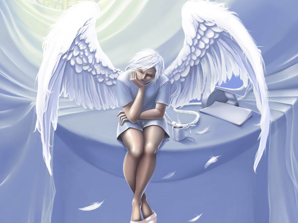 Красивые ангелы с крыльями
