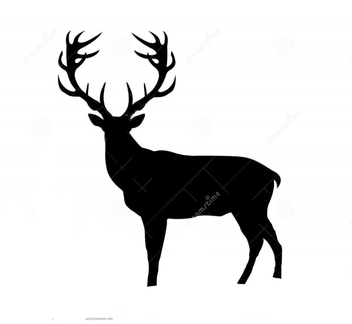 Новогодний олень шаблон для вырезания