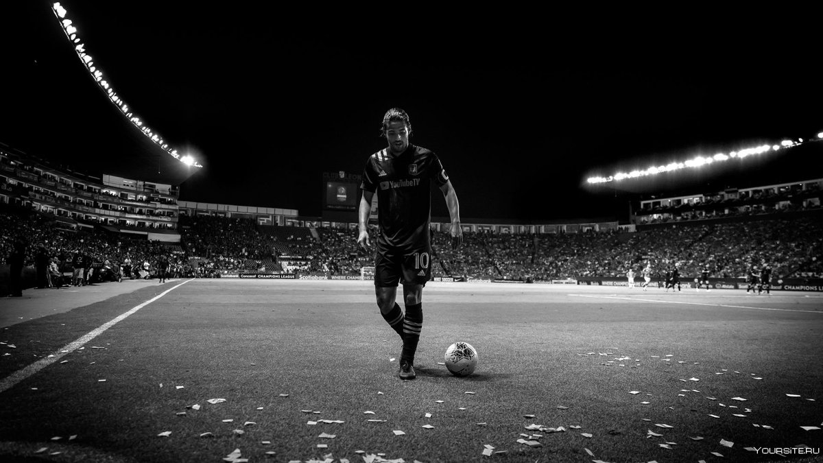 Черный фон футбол