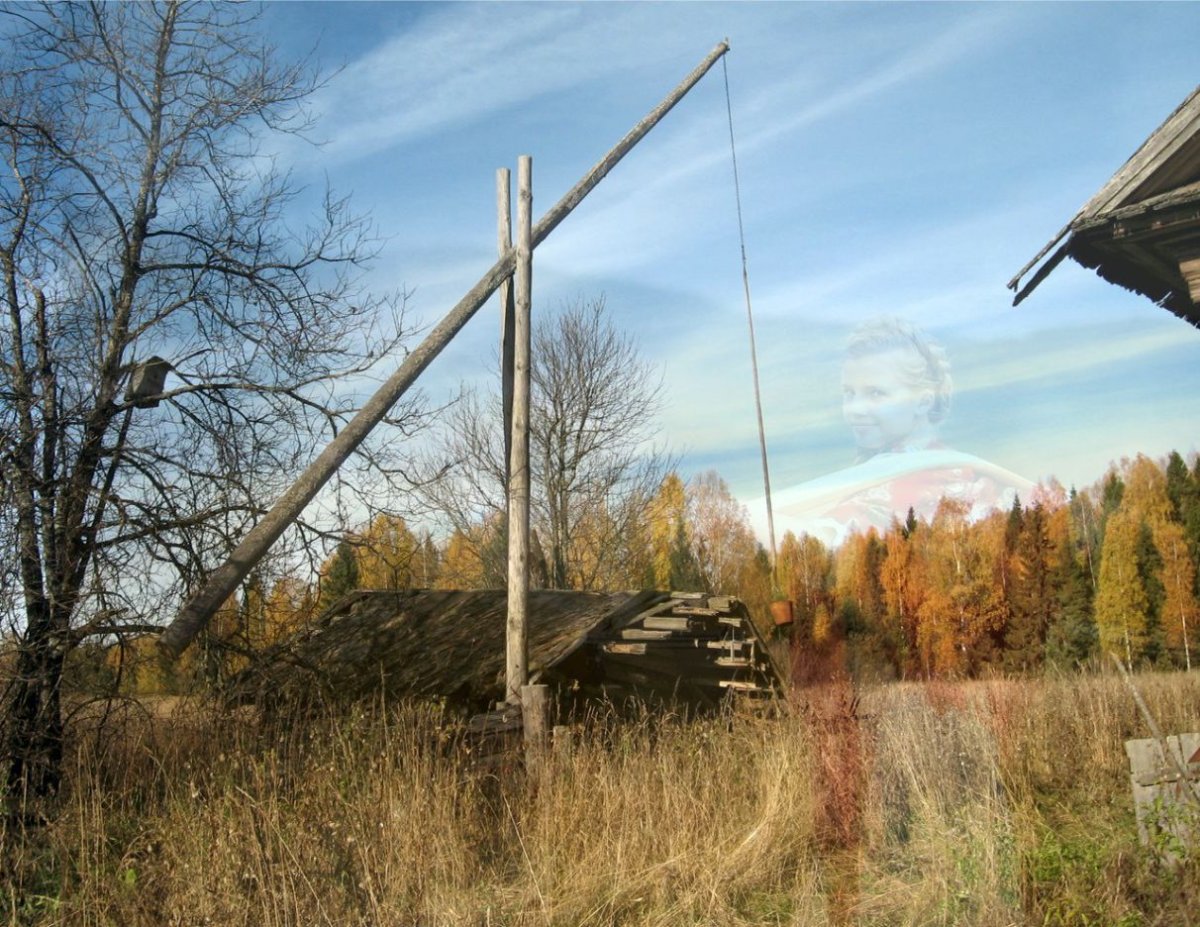 Казачья хата колодец журавль