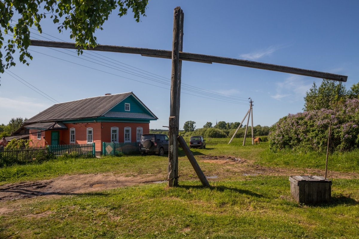 Колодец журавль декоративный для сада
